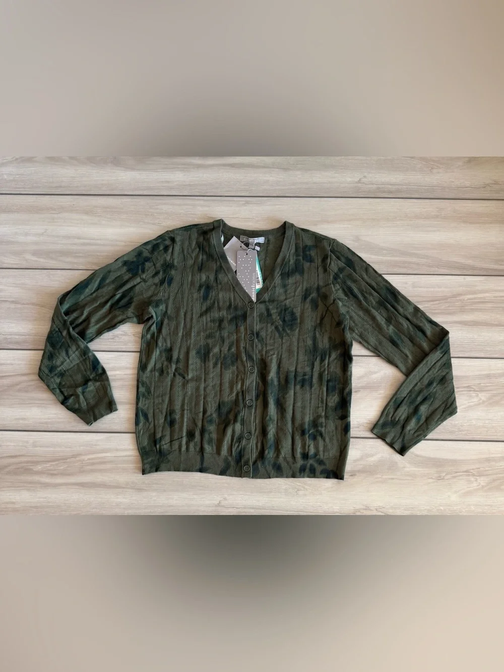 Daniel Rainn Luisa V Neck Cardigan Green Large NWT STITCH FIX